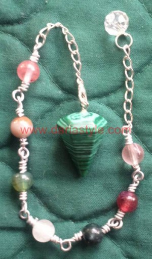  Махало чакра гривна с малахит